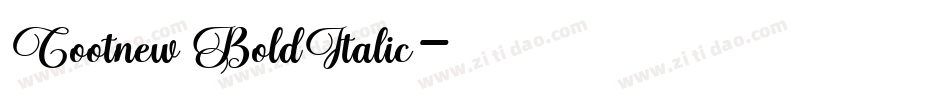 Cootnew BoldItalic字体转换